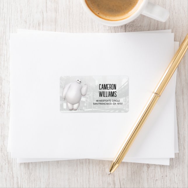 Big Hero 6 Baymax Birthday Label (Insitu)