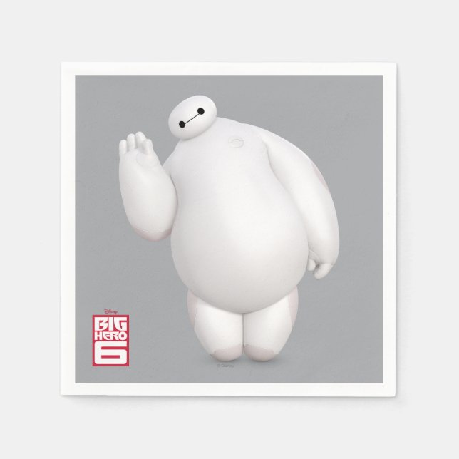 Big Hero 6 Baymax Birthday Napkin (Front)