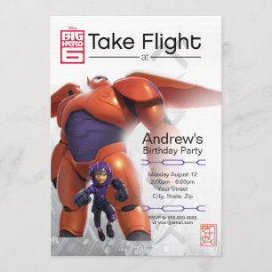 Big Hero 6 Baymax Invitation d'anniversaire