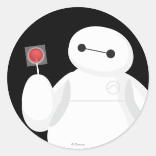 Big Hero 6   Baymax with Lollipop Classic Round Sticker