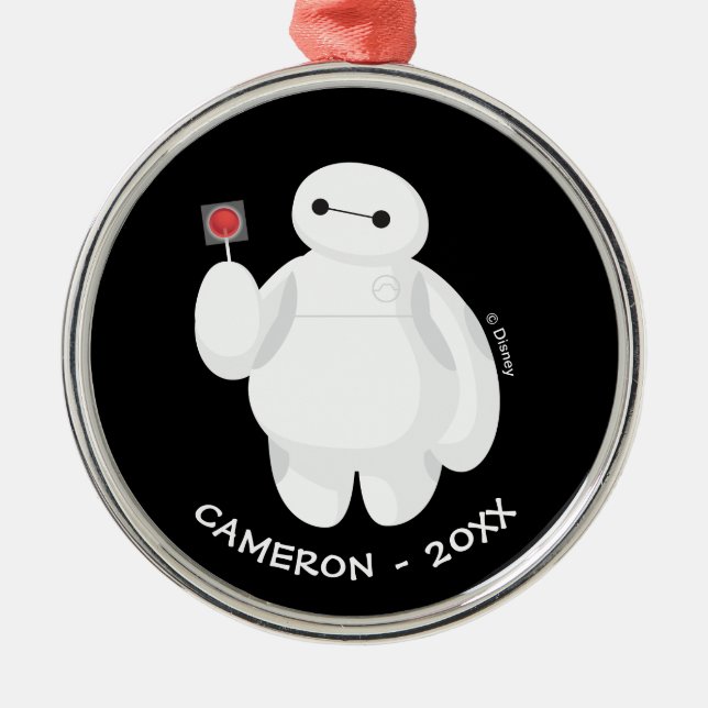 Big Hero 6 | Baymax with Lollipop Metal Ornament (Front)