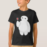 Big Hero 6 | Baymax with Lollipop T-Shirt<br><div class="desc">Bring home Baymax from Big Hero 6 in this classic Baymax animation with an this robot holding a lollipop. In the fictional town of San Fransokyo, Baymax and his super hero friends battle villians using advanced technology. With His rocket fist, rocket thrusters, and strong robotic suit, he will in any...</div>