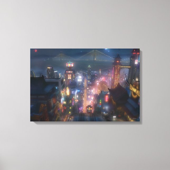 Big Hero 6 Night Sky Canvas Print (Front)