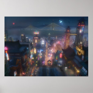 Big Hero 6 Night Sky Poster