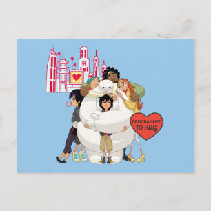 Big Hero 6   Programmed to Hug Valentine Holiday Postcard