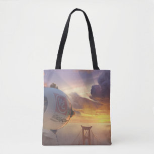 Big Hero Space Ship and Bridge Tote Bag