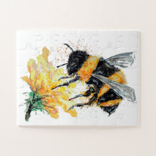Big Honey Bee collecting Pollen Jigsaw Puzzle