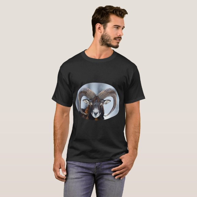Big Horn Ram Sheep - Mouflon T-Shirt (Front Full)
