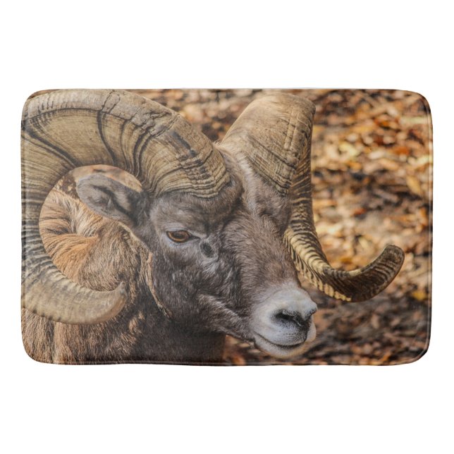 Big Horn Sheep Ram Mancave or Entryway Rug or Mat (Front)