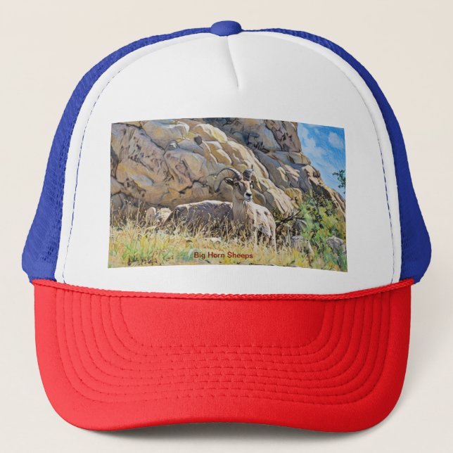 Big Horn Sheeps Trucker Hat (Front)