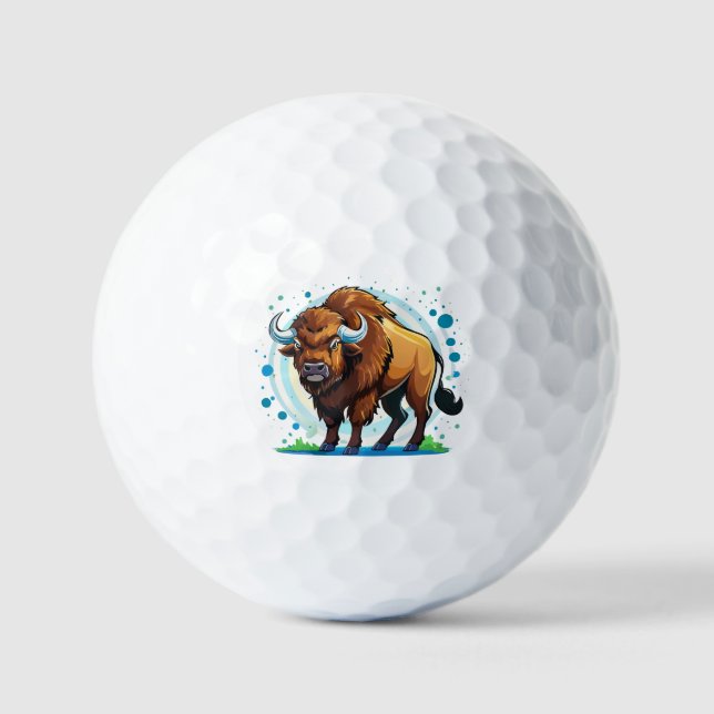 big horned bison golf balls (Front)