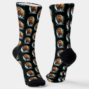 big horned bison socks