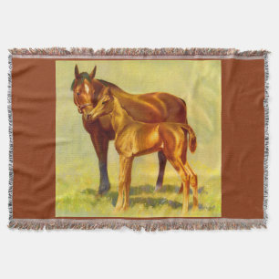 big horse little horse throw blanket