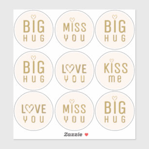 Big Hug and Miss You and Kiss Me Labels