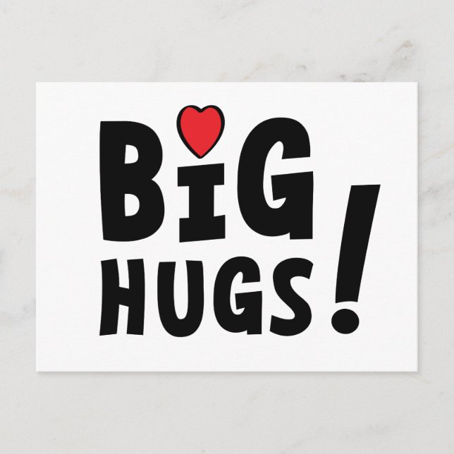 Big hug. Beterschapskaart of voor Valentijnsdag Postcard (Front)