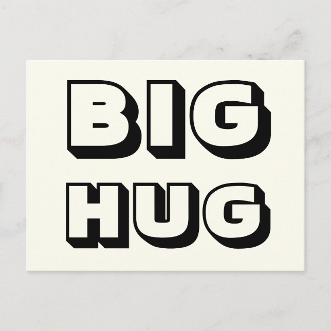 Big Hug, Black Ivory Postcard (Front)