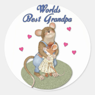 Big Hugs Grandpa Classic Round Sticker