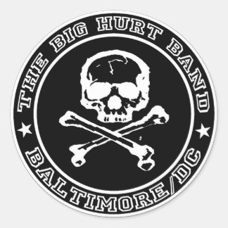 Big Hurt ROUND SKULL STICKER