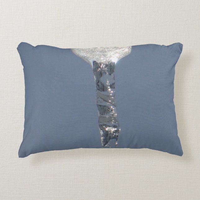 Big Icicle In Blue Sky Throw Pillow (Front)