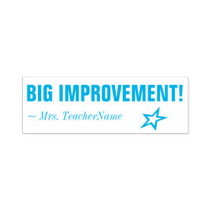 "BIG IMPROVEMENT!" Instructor Rubber Stamp