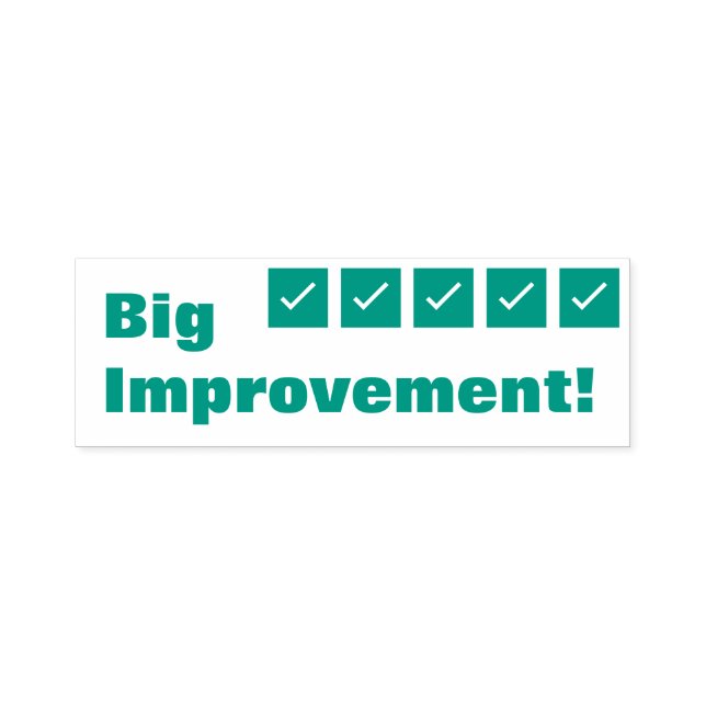 "Big Improvement!" Teacher Feedback Rubber Stamp (Design)