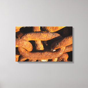 Big iron chains from ships anchor canvas print