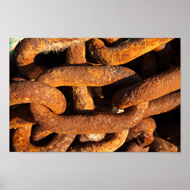 Big iron chains from ships anchor poster (Front)