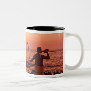 Big Island, Hawaii. Sunset, Big Island Hawaii. Two-Tone Coffee Mug