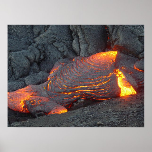 Big Island Lava Flow Hawaii Poster (Front)