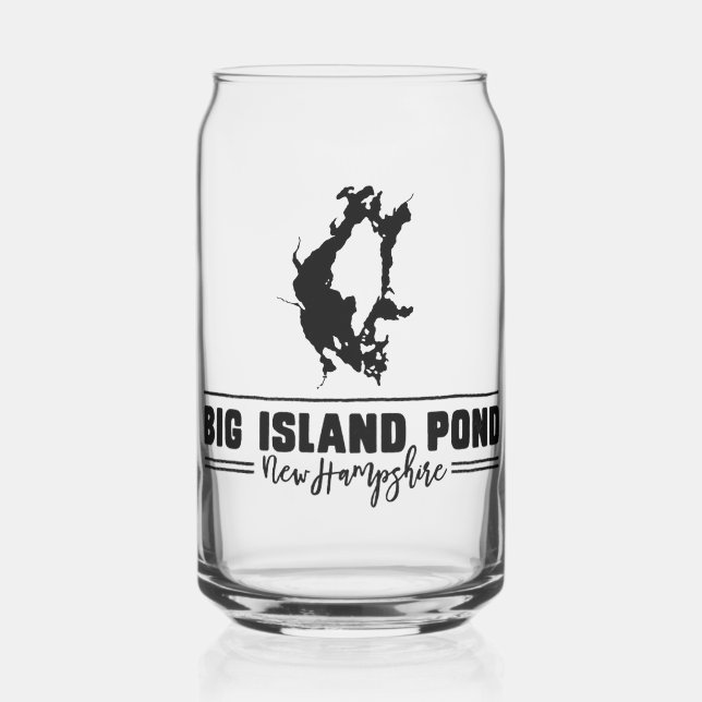 Big island Pond New Hampshire Can Glass (Front)