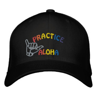 Big Island Practice Aloha Shaka (Hang loose) Embroidered Hat