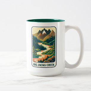 Big Jacks Creek Idaho Colours Two-Tone Coffee Mug