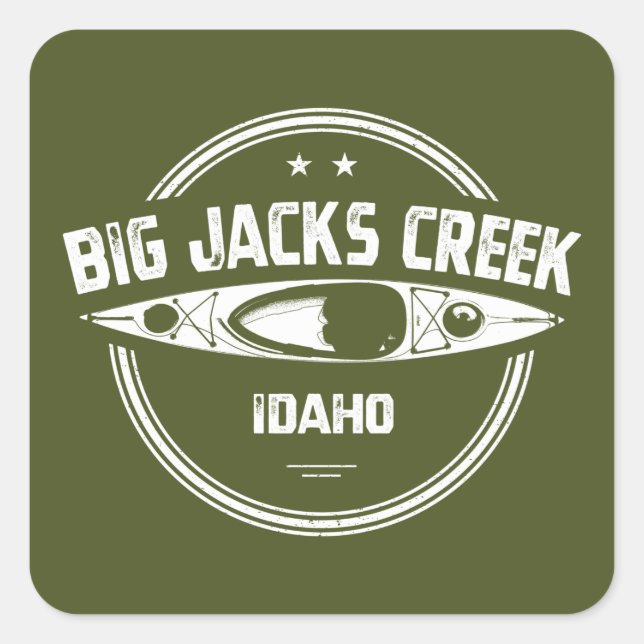 Big Jacks Creek Wild And Scenic River Idaho Kayaki Square Sticker (Front)