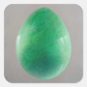 Big Jade Egg Square Sticker
