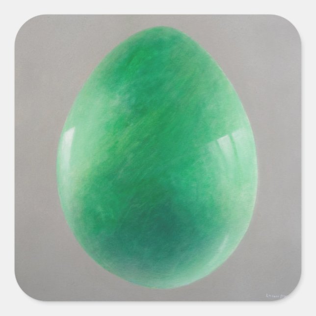 Big Jade Egg Square Sticker (Front)