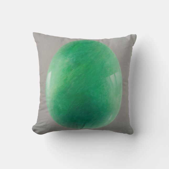 Big Jade Egg Throw Pillow (Front)