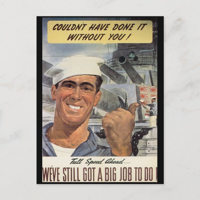 Big Job To Do World War 2 Postcard (Front)