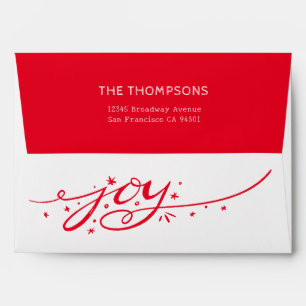 Big Joy Hand Lettered Festive Envelope