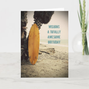 Big Kahuna Surfboard Birthday Card