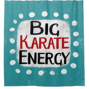 Big Karate Energy Shower Curtain