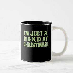 Big Kid at Christmas Two-Tone Coffee Mug