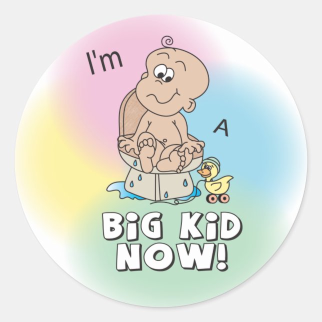 Big Kid Now | Potty Training Time - Award Classic Round Sticker (Front)