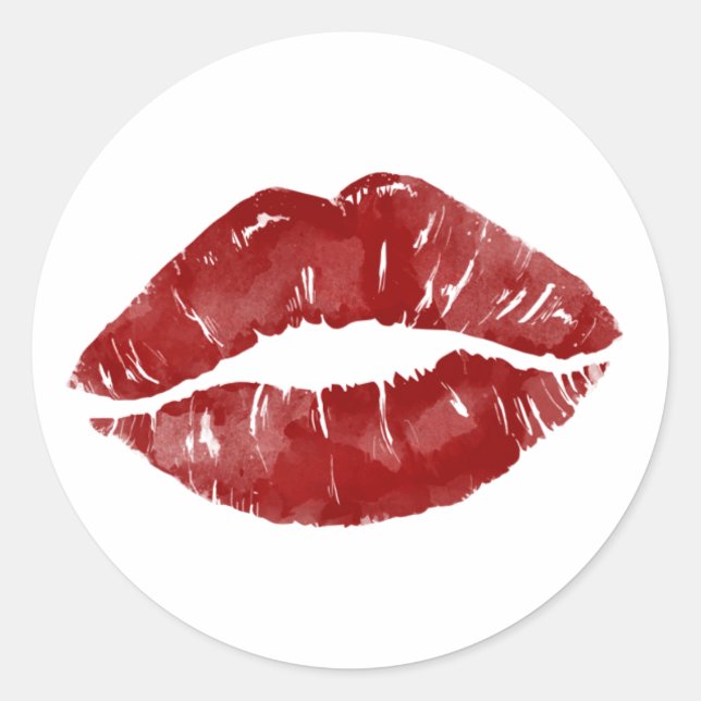 Big Kiss Classic Round Sticker (Front)
