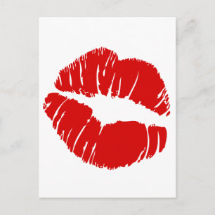 Big large lips kiss giant lips huge kissing mouth postcard
