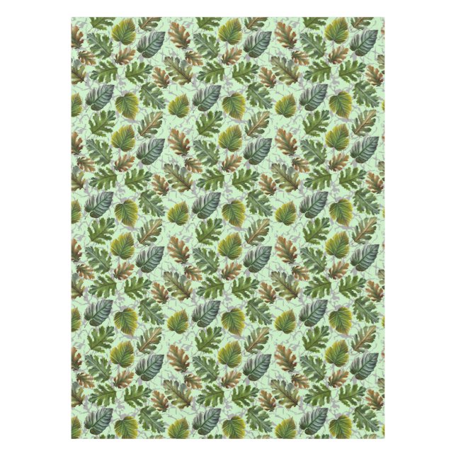 Big leaves pattern 01 LgreenBG Tablecloth (Front)