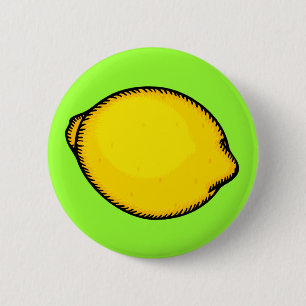 Big Lemon 2 Inch Round Button