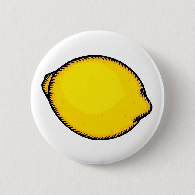 Big Lemon 2 Inch Round Button (Front)