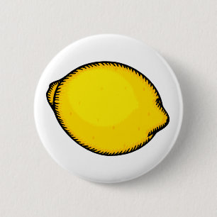 Big Lemon 2 Inch Round Button