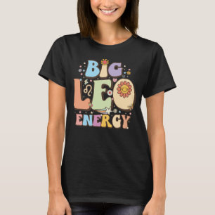 Big Leo Energy Retro Groovy Astrology Zodiac T-Shirt