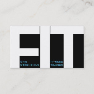 Big letters FIT fitness trainer modern cover Business Card